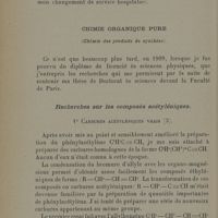 0020 - Page 18 - Chimie organique pure (produits de synthèse). Recherches sur les composés acétyléniques