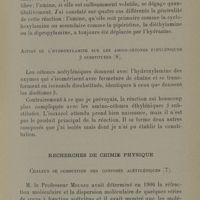 0025 - Page 23 - Recherches de chimie physique. Chaleur de combustion des composés acétyléniques