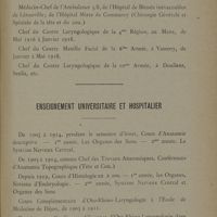 0009 - Page 5 - Services oto-rhino-laryngologique de guerre. Enseignement universitaire et hospitalier