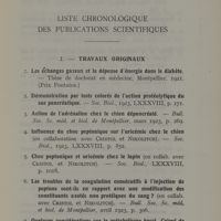 0009 - Page 7 - Liste chronologique des publications scientifiques. I. - Travaux originaux
