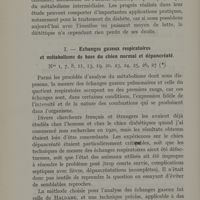 0016 - Page 14 - I. - Echanges gazeux respiratoires et métabolisme de base du chien normal et dépancréaté