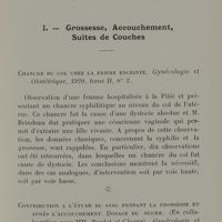 0011 - Page 9 - Travaux personnels. I. - Grossesse, accouchement, suites de couches