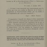 0010 - Page 8 - Collaboration, après radiation des cadres du service de Santé (Médecin major) aux recherches intéressant la Défense nationale du Sous-Secrétariat, puis de la Direction des Inventions