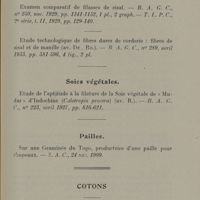 0051 - Page 49 - Soies végétales. Pailles / Cotons
