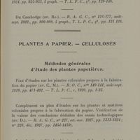 0055 - Page 53 - Plantes à papier. - Celluloses. Méthodes générales d'étude des plantes papetières