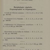 0069 - Page 67 - Travaux relatifs à la Biologie. Morphologie végétale. Organographie et Organogénie