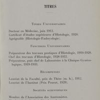 0007 - Page 1 - Titres. Titres universitaires. Fonctions universitaires. Récompenses. Sociétés savantes