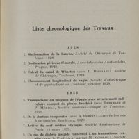 0007 - Page sans numérotation - Liste chronologique des Travaux