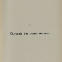 0021 - Page sans numérotation - I. Chirurgie des tronc nerveux