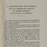0073 - Page 79 - La sympathectomie péri-artérielle dans le syndrome de Volkmann du membre inférieur et ses bases anatomiques