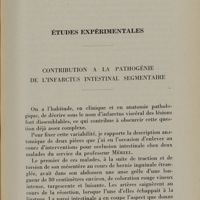 0199 - Page 205 - Etudes expérimentales. Contribution à la pathogénie de l'infarctus intestinal segmentaire