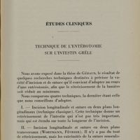0215 - Page 221 - Etudes cliniques. Technique de l'entérotomie sur l'intestin grêle