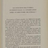 0225 - Page 231 - Les fonctions de l'utérus justifient-elles sa conservation après ovariectomie bilatérale ?