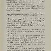 0011 - Page 9 - Fistule biliaire spontanée avec migration de calcul dans la paroi