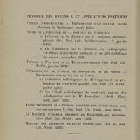 0010 - Page 8 - Liste des travaux originaux. Physique des rayons X et applications pratiques. Physique biologique