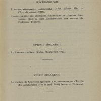 0011 - Page 9 - Electrobiologie. Optique biologique. Chimie biologique. Physique et mécanique générale