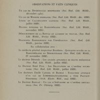 0012 - Page 10 - Observations et faits cliniques. Thèses faites dans laboratoire personnel