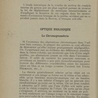 0032 - Page 28 - Mécanique anatomique / Optique biologique. La chromoptométrie