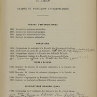 0005 - Page 3 - Titres. Grades et fonctions universitaires. Distinctions honorifiques. Enseignement