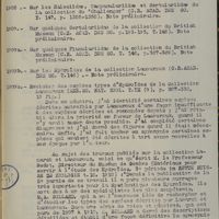 0035 - Page 1 - Travaux scientifiques de M. A. Billard publiés depuis 1908 (dactylographiées)
