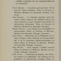 0014 - Page 12 - Travaux dirigés au Laboratoire de Chimie clinique ou au Laboratoire de la Faculté