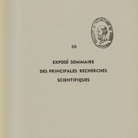 0023 - Page 21 - III. Exposé sommaire des principales recherches scientifiques