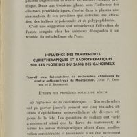 0057 - Page 55 - Influence des traitements curiethérapiques et radiothérapiques sur les protéides du sang des cancéreux