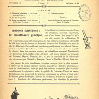 0051 - Page 1 - Sommaire / Chronique scientifique. De l'insuffisance pylorique [Dr Moulins]