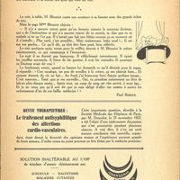 0033 - Page 7 - Jamais malade [Paul Reboux] / Revue thérapeutique. Le traitement antisyphilitique des affections cardio-vasculaires