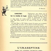 0066 - Page 4 - Chronique scientifique. Des accidents consécutifs au traitement par les sels d’or [Dr Moulins] / Laboratoire. Sur la réaction de Legal [Dr Saget]