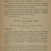 0095 - Page 277 - Société de médecine de Constantinople. Séance du 7 décembre 1923. Présidence de M. Orhan Tahsin / Séance du 14 décembre 1923. Présidence du Dr. Aziz Fikret