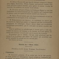 0166 - Page 324 - Société des sciences médicales. Séance du 29 février 1924. Présidence de M. Orhan Tahsin / Séance du 7 mars 1924. Présidence de M. André Wahram