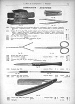 Trousse P.C.N., dito, pinces à dissection, dito / Erigne à chaînes, dito à manche, ciseaux pointus à [...]