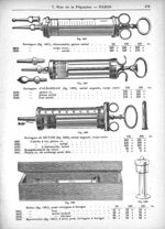 Seringues, démontable / Seringues d'Albarran / Seringues de Guyon [...] / Boîtes, pour seringues à l [...]