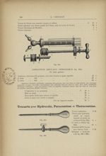 Fig. 234. - Aspirateurs Dieulafoy stérilisables / Fig. 235. - Trocart pour hydrocèle / Fig. 236. - E [...]