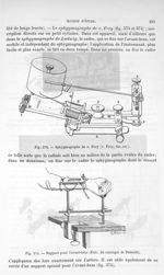 Fig. 374. Sphygmographe de V. Frey/ Fig. 375. support pour l'avant-bras - Traité de physique biologi [...]