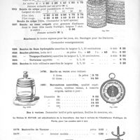 0018 - Page 20 - Bande en tissu crêpelé. Barils en verre avec robinet. Baromètres anéroïdes. Basiotribe de Tarnier.
