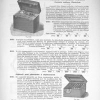 0045 - Page 47 - Batteries galvaniques médicales. Courants continus, electrolyse. Appareil avec planchette à déplacement.