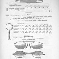 0061 - Page 63 - Loupes rondes, monture en cuivre jaune verni. Lunetterie.