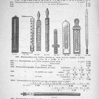 0108 - Page 110 - Thermomètres d'appartement, des modèles les plus divers et de toute taille. Thermomètre maxima, vérifié, garanti, étui nichelé.