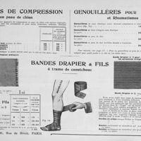 0029 - Page 28 - Appareils de compression en peau de chien / Genouillères pour douleurs et rhumatismes / Bandes Drapier & fils à trame de caoutchouc