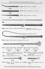 30505. Bougie olivaire à béquille / 30506. bougie cylindrique, en gomme / 30507. Bougie conique, en  [...]