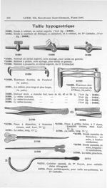 31684. Robinet en métal argenté, avec ajutage, pour sonde en gomme / 31686. Robinet à pédale, avec a [...]