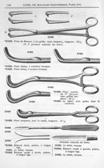 31920. Pince de Museux, à six griffes / 31922. Pince clamp, à courbure brusque / 31923. Pince clamp, [...]