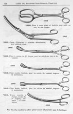 32039. Pince à mors larges et fenêtrés / 32041. Clamp d'Albarran / 32043. Pince à verrou, du Pr Guyo [...]