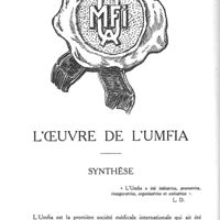 0012 - Page 10 - L'oeuvre de l'UMFIA. / Synthèse.