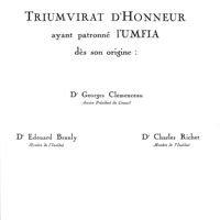 0031 - Page 29 - Triumvirat d'honneur ayant patronné l'UMFIA dès son origine.