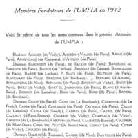 0040 - Page 38 - La page de mémoire. Membres fondateurs de l'UMFIA en 1912.
