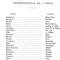 0075 - Page 73 - Capitales des nations groupées dans l'union médicale internationale de l'UMFIA.