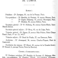 0150 - Page 148 - Composition du bureau et du conseil d'administration de l'UMFIA.